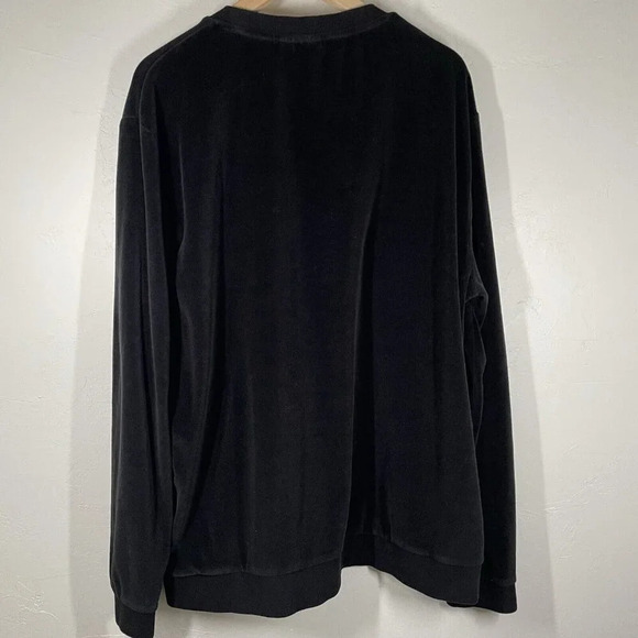 ASOS Long Sleeve 3X Velvet Sweatshirt Top Black Embroidered Lounge Boho - Picture 2 of 9